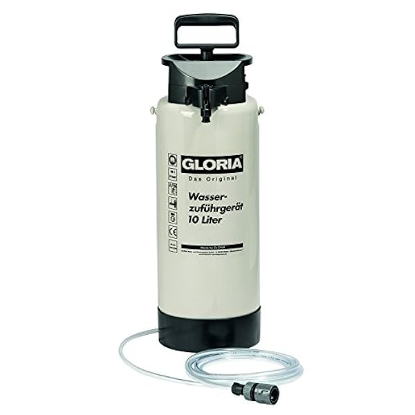 GLORIA - Unidad de suministro de agua, 10 l, 3 bar, plástico, con drenaje de cantidad residual