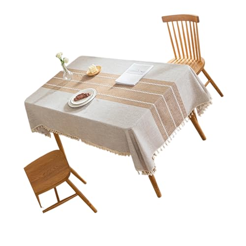 Nappe imperméable anti-tache en polyester à pompons chic pour table de cuisine - 8