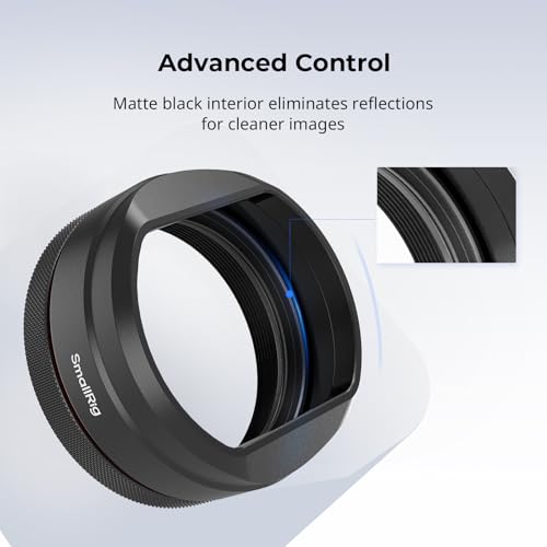 Image of SMALLRIG UV Filter with Lens Hood Kit for FUJIFILM X100VI / X100V, UV Filter with 99% Light Transmission, Anti-Flare & Anti-Ghosting, Lens Hood in Aluminum Alloy, Black - 5850