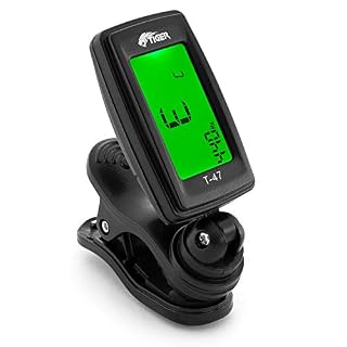 Tiger Clip On Tuner Tuner Chromatique Numérique pour Acoustique, Électrique, Basses, Banjo, Ukulélé, Violon - Les Beatles, Paul McCartney, John Lennon, RIngo Starr, George Harrison
