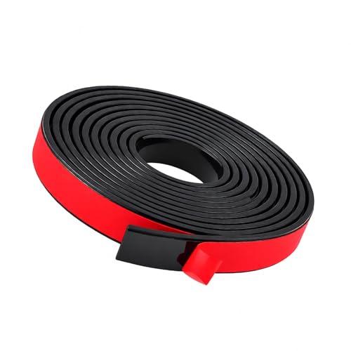 Gummistreifen Selbstklebend, (20mm x 3mm x 3m) Vollgummi Gummiprofil, Gummiprofile für Dichtungen, Neopren Gummistreifen, Gummimatte,Schwarz