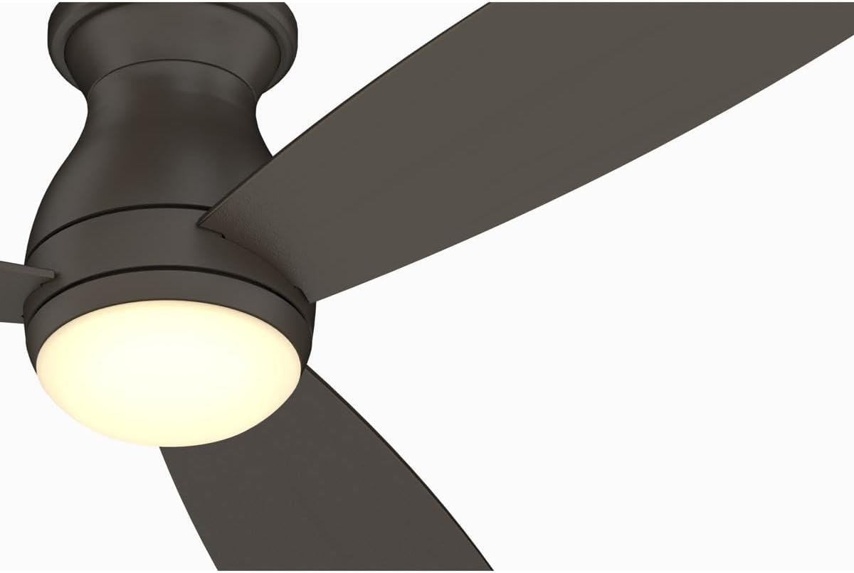 Fanimation Hugh 52 inch Indoor/Outdoor Ceiling Fan with LED Light Kit - Matte Greige
