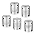 WEIJ 5Pcs 5mm to 6.35mm Aluminum Alloy Shaft Coupling Flexible Coupler Motor Connector Joint L25xD19 Silver