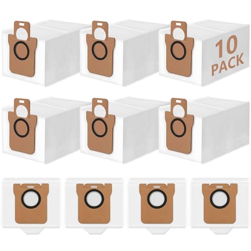 ImnBest 10 sacchetti per aspirapolvere Dreame L10s Ultra / L10s pro Ultra/L20 Ultra/L30 Ultra/Xiaomi X10+, sacchetti per aspirapolvere di ricambio, set di accessori, 3L di grande capacità