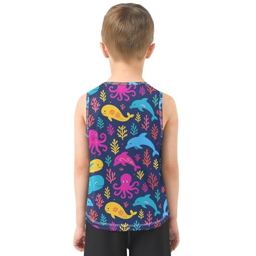 Tank Tops for Baby Boys Quick Dry Youth Sleeveless Performance Undershirt Lightweight Summer Sportswear Outdoor Play Outfit3