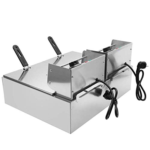 LXDDP Fritteuse, 12L Edelstahl Frying Catering Küchenmaschine Fritteuse mit Temperaturregelung und Korb für den… – Bild 3