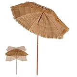 ☀️Sombrilla ideal: estilo exótico con el borde drapeado, esta sombrilla es elegante y generosa y un equipo esencial para jugar en la playa, en el jardín o en la piscina. Este paraguas impermeable, ventilado y que no se decolora es un gran compañero para la protección solar.