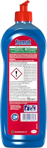 Somat 5in1 Klarspüler (750 ml), Spülmittel-Zusatz für schnelle Trocknung, Klarspüler für Geschirrspüler verleiht brillanten Glanz auf Gläsern, Geschirr und in der Maschine, bis zu 150 Spülgänge