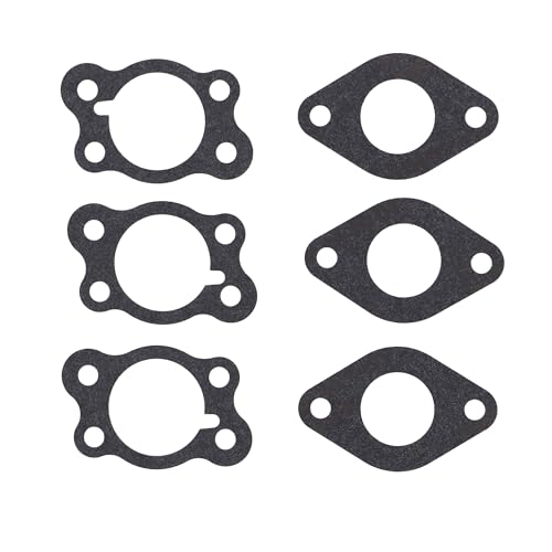 OXCANO 6 PCS Carburetor Gasket Compatible with EZGO Gas Golf Cart 295cc 350cc 4-Cycle Robin Engine Marathon Medalist TXT Freedom ST Sport ST350 MPT Workhorse 800 875 1200 Club Clays Car Shuttle Series