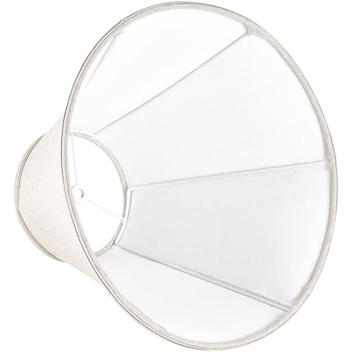 GOSO Lamp Shades Set of 2 Small- 6\" Top x 13\" Bottom x 9.8\" High - Beige Linen Bell Lampshades Spider Fitter Replacement Lamp Shade for Table Lamps Floor Lamps -Assembly Required