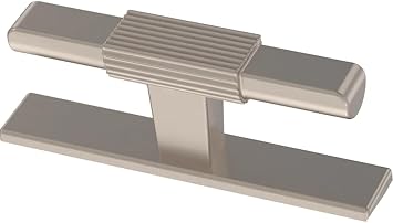 Brainerd P44992W-SN 3 5/32" Fluted Bar Knobble Cabinet Drawer Knob Satin Nickel