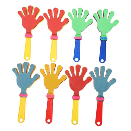 GLEAVI 8 piezas Palmas de Plástico Generadores de Ruido Seguros para Fiestas y Eventos Deportivos Accesorios Portátiles para Animar y Celebrar Adultos