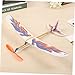 BESTonZON 5Pcs DIY Foam Glider Airplane Toys for Boys and Girls Flying Gliders Educational Plaything for Outdoor Fun Handmade Rubber Band Powered Random Color
