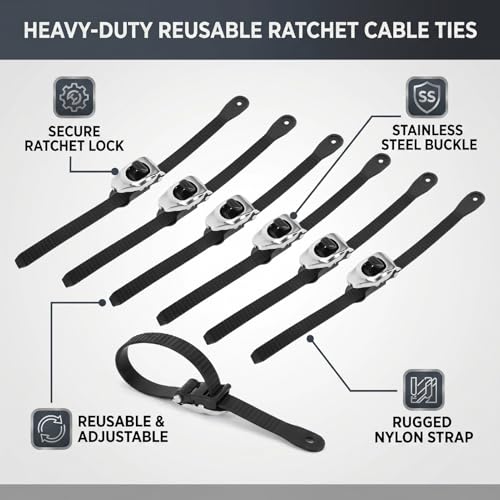Attaches de câble à cliquet pour une utilisation en extérieur