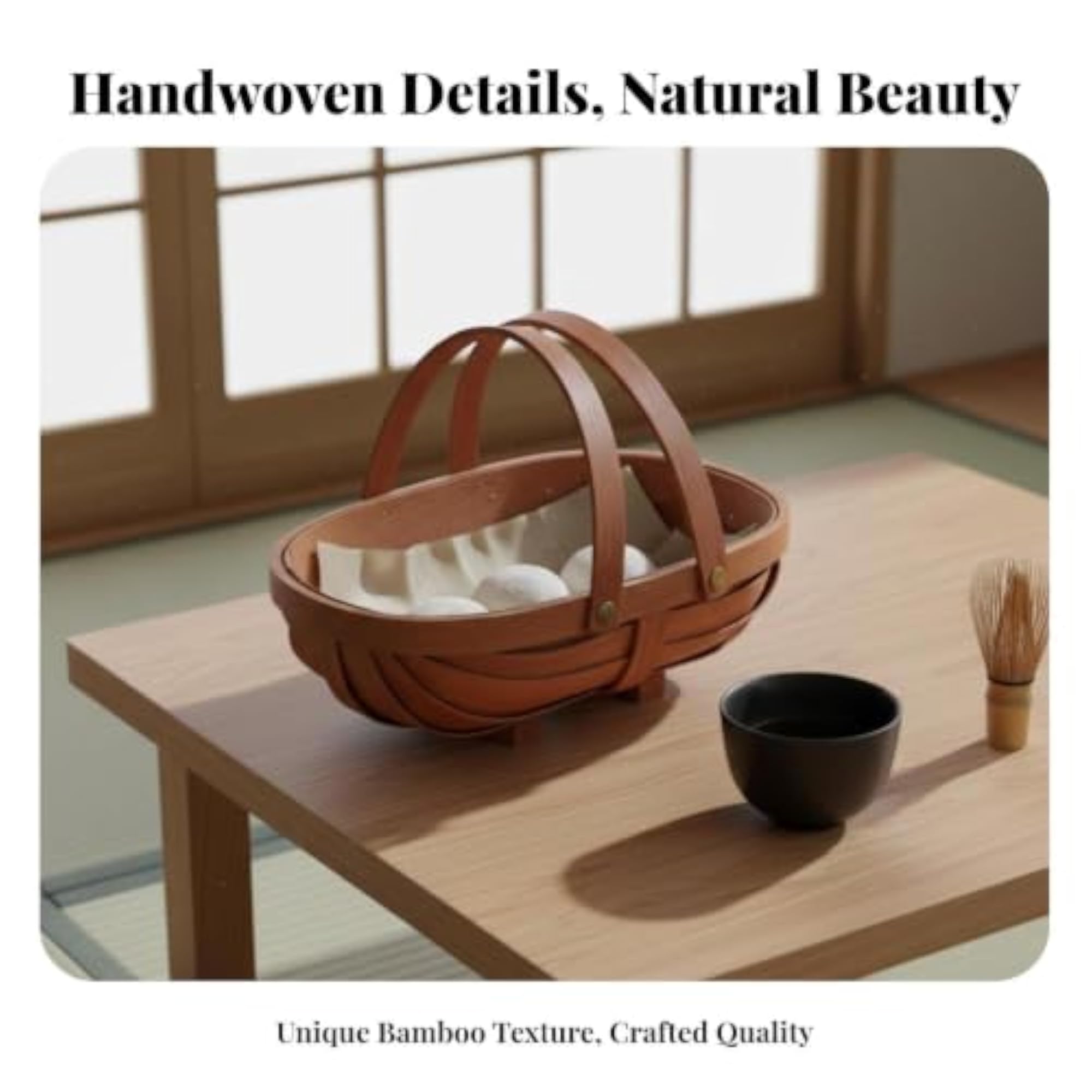 Oval Wood Chip Snack Basket, Handmade Serving Container