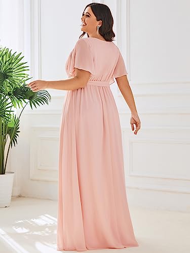 Image of Ever-Pretty Plus Women's Chiffon Maxi Plus Size Formal Bridesmaid Dresses