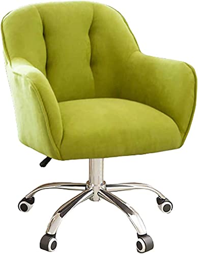 Ergonomischer Flanell-Bürostuhl, Schreibtischstuhl mit mittlerer Rückenlehne, Bürodrehstuhl mit Verstellbarer Höhe, Lordosenstütze, drehbarer Computerstuhl (blau)