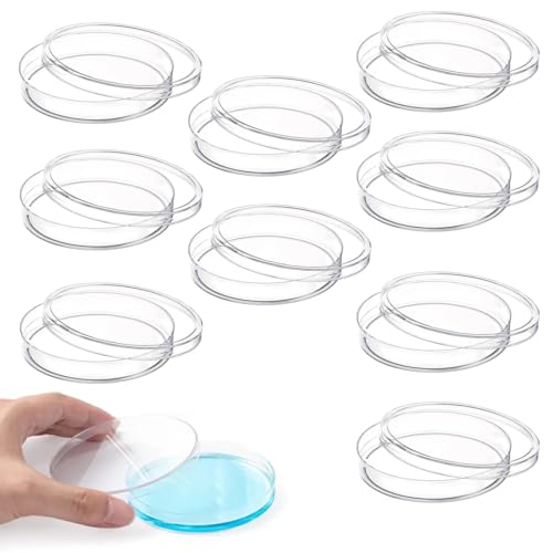 SGERUFZ - SGERUFZ 9 Pcs boîtes de Petri stériles en plastique épais 70 mm de diamètre x 15 mm de profondeur transparent idéal pour expériences scientifiques en laboratoire