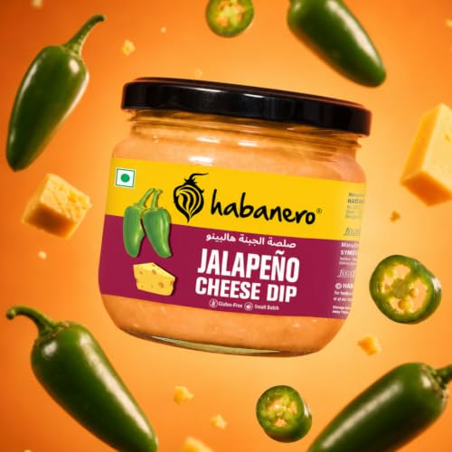 Image of Habanero Jalapeno Cheese Dip 300gm | Use as a Salad Dressing, Dip, Spread on Bread for Cheesy Creamy Sandwich, 100% Vegetarian I Extra Creamy and Delicious I With A Kick of Jalapeno