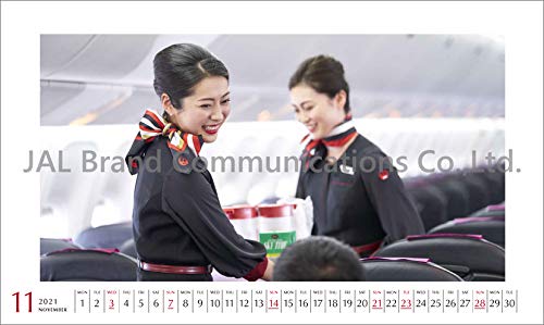 Amazon | JAL「JAL CABIN ATTENDANT」（卓上判） 2021年 カレンダー