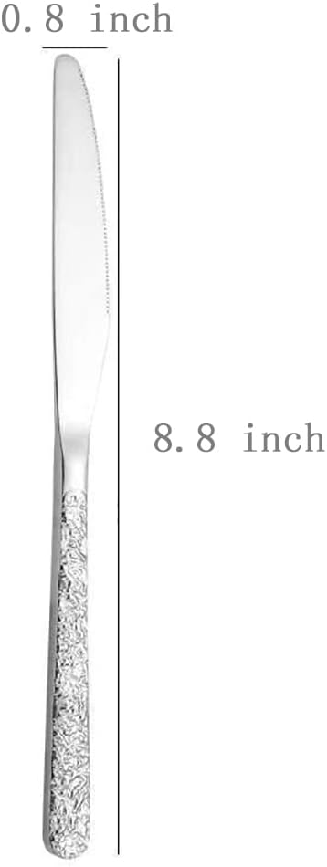 TWEE Gold Texture Silverware Set 56 Piece Stainless Steel Cutlery Service for 8 Durable Flatware Set for Home Kitchen Restaurant Hotel Mirror Polished Dinnerware Set Dishwasher Safe.