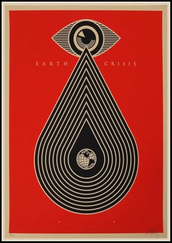 Shepard Fairey Affiche Graffiti Peinture sur Toile pour Décorer un Mur Vide