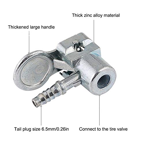 Aramox Clipe para bomba de ar, adaptador de mandril para bomba de ar, conector de válvula de inflado