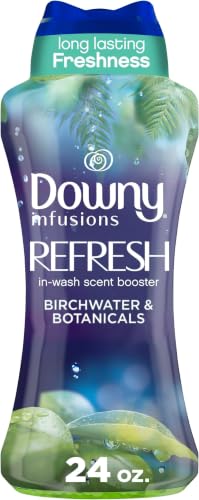 Image of Downy Infusions In-Wash Laundry Scent Booster Beads, REFRESH, Botanical Florals and Birch Water Scent, 24 oz (Pack of 12)