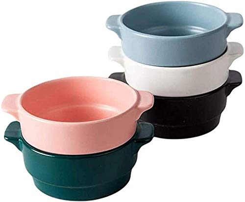 Cuencos De Porcelana Para Sopa De Cebolla, Cuencos De Olla De 12 Oz Con Diseño Clásico Y Elegante, Cuenco Para Hornear, Ensaladera, Apto Para Microondas Y Horno, Para Sopa, Estofado, Enfriar