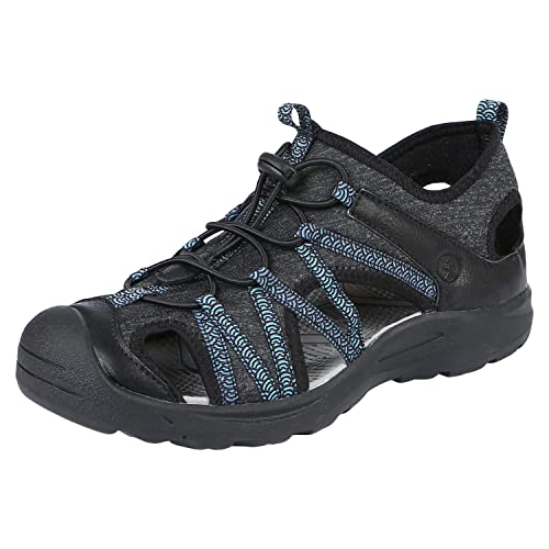 Northside Women's Santa Rosa, Black/Aqua-013, 7