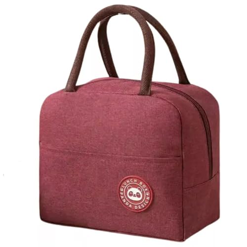 Lancheira Térmica Reutilizável para Marmita – Bolsa Sacola à Prova de Vazamentos, Mantém Alimentos Quentes e Frios, Ideal para Academia, Trabalho e Passeios – (Vermelho)