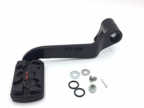 XKMT-Black Billet Rear Brake Lever Brake Pedal Foot Lever with Zombie Food Peg Compatible with 2014-later Touring Trike Road King Street Glide CVO Tri Glide FLHR Electra Glide [B01JA21UV6]
