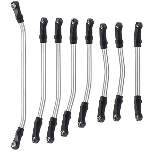 RCLIONS Stainless Steel High Clearance Suspension Links Linkage for 1/10th Element Enduro ECTO/Zuul Upgrade Parts