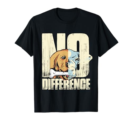 No Difference Cane Mucca Benessere Degli Animali Vegan Maglietta
