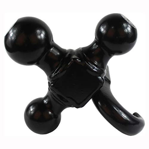 Maxxhaul 50231 Triple Ball Mount With Hook Hollow Shank, Black (Pull Hook Capacity Up To 10000 Lbs) #TOP7