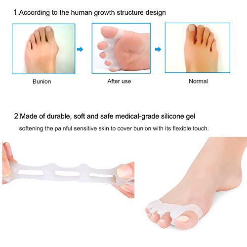 Gel Toe Separator,Bestrice Toe Spacers Rubber Toe Stretchers Used for