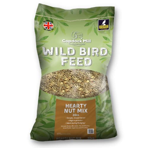 Copdock Mill Peanuts & Sunflower Hearts Bird Food 20kg - Hearty Nut Mix Bird Seed Blend with Sunflower Hearts and Peanuts for Wild Birds - High in Protein - Suitable for All Wild Bird Species