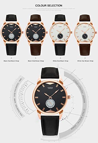Montre-Bracelet à Quartz Hommes LULI en Cuir PU Cadran Lumineux