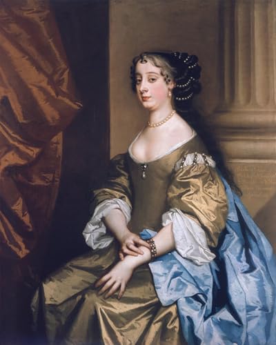Tableau portrait Barbara Villiers par Peter Lely | Peinture poster abstraite art mural 60x90cm