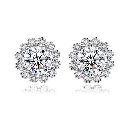 Boucles oreilles moissanite argent 925 anti-allergie éclat