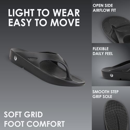 Image of URJO CLASSIC Men's Slippers /FlipFlops Lightweight Super Flexible Arch Support Durable Anti Skid & Stylish Dailywear Slippers /FlipFlops for Men