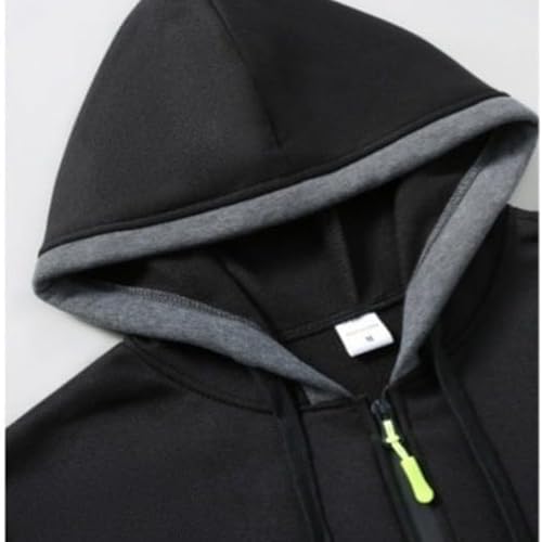 Ymosrh Men's Casual Hooded Sweatshirts Long Sleeve Zip Up Hoodie Pullover Athletic Gym Workout Hoodies, M-3XL4