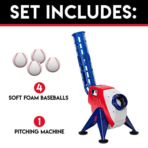 Franklin Sports Kids Pitching Machine - Plastic Baseball Pitching Machine for Kids Batting Practice - MLB Power Pitcher with Adjustable Speeds by Franklin Sports - Image 3