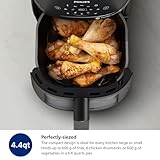 Philips 2000 Series Airfryer - 4.4 qt (4.2 l) Pan, 13 Cooking Functions, RapidAir Technology, Healthy Cooking with 90% Less Fat, Efficient & Fast (NA220/00), 9.8 pounds weight
