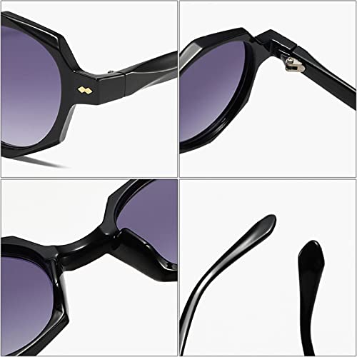 Lunettes de soleil rétro de créateur avec rivets ornés monture léopard