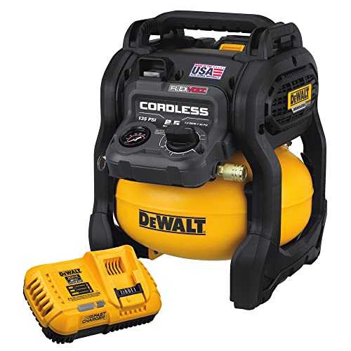 DEWALT FLEXVOLT 60V MAX* Air Compressor Kit, Cordless, 2.5 Gallon...