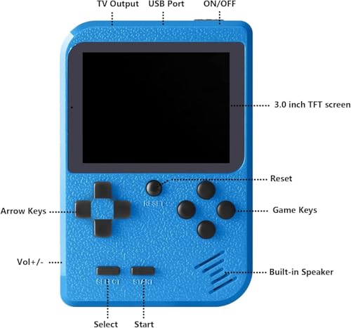 Tramontina Handheld Game Console-Retro Game Console,Retro Handheld Game Console,3 Inch Lcd Screen Portable Retro Video Game Console With 400 Classic Games,Support For Connecting Tv & Two Players thumb #5