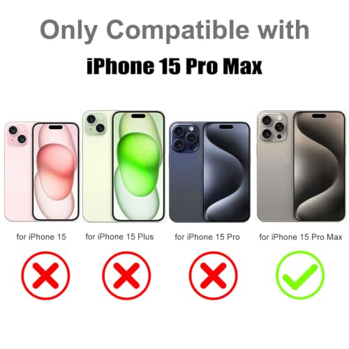 Image of Magnetic for iPhone 15 Pro Max Case with 360 Stand [Compatible with Magsafe] [Fluorescent Design] [1 Screen Protector] Slim Translucent Matte Case for iPhone 15 Pro Max 6.7 inch, Orange