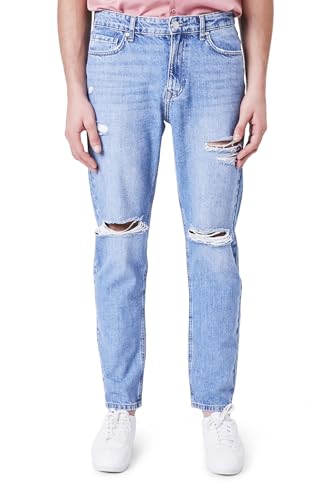 Forever 21 Men's Distressed Straight-Leg Jeans2