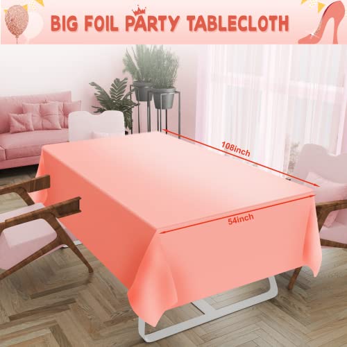 Algpty 185Pcs Rose Gold Birthday Party Decorations Supplies(Serve 20) For Women Girls, Rose Gold Birthday Plates And Cups, White & Rose Gold Balloon Arch Kit, Fringe Curtain Tablecloth Birthday Decor #TOP4